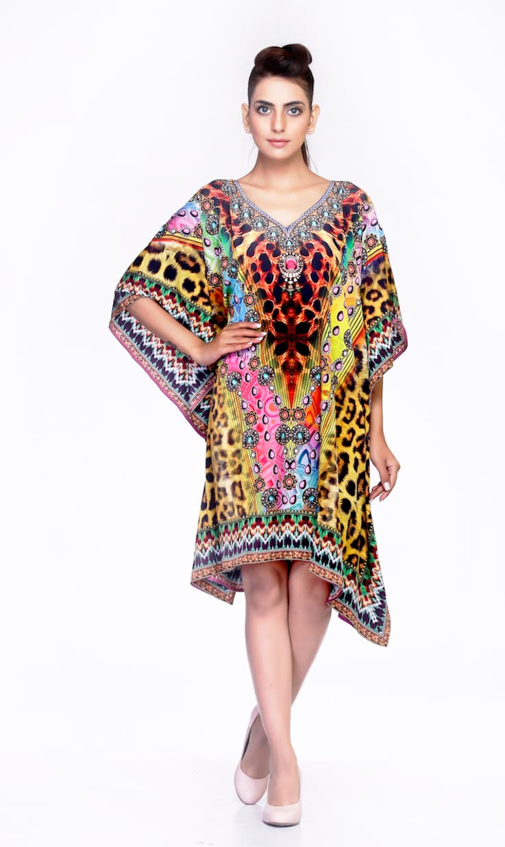LEOPARD PRINTED CAFTAN