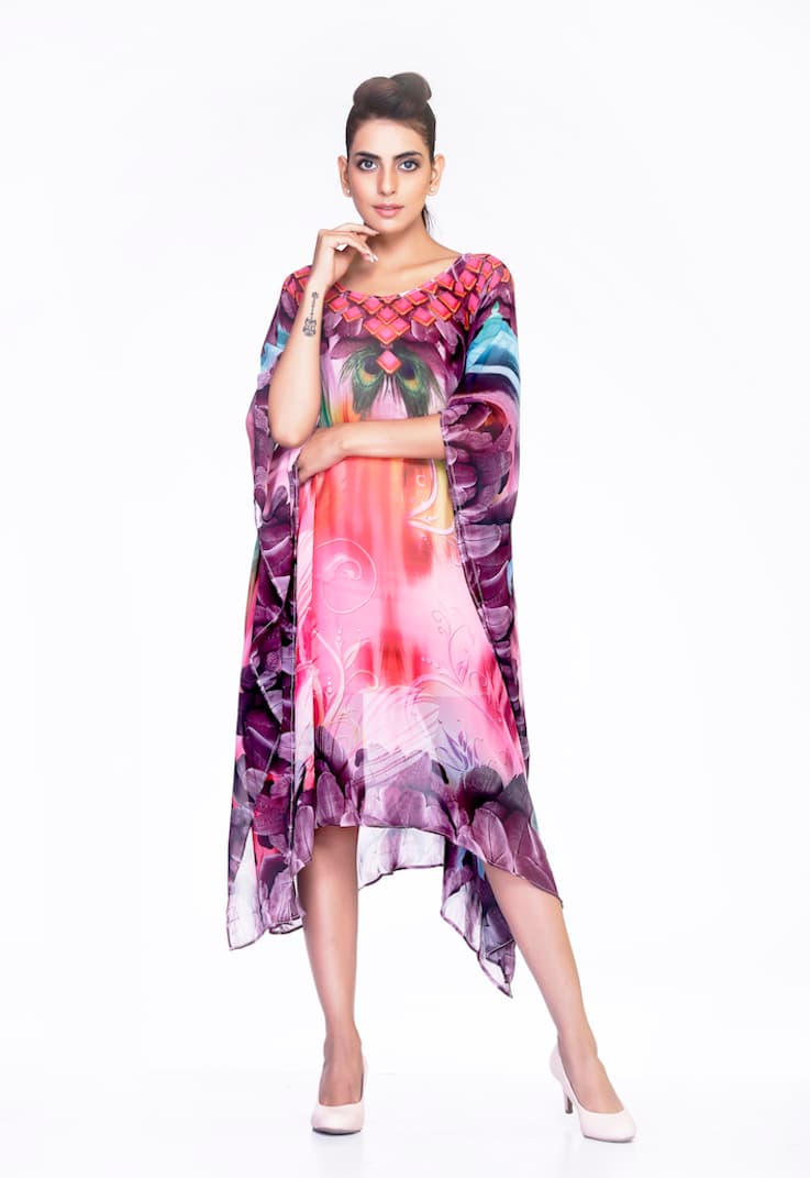 PINK COLOR KNEE LENGTH CAFTAN