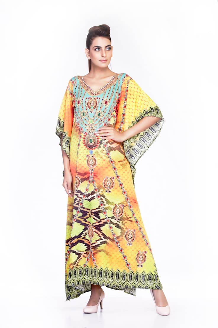SNAKE PRINT LONG LENGTH CAFTAN