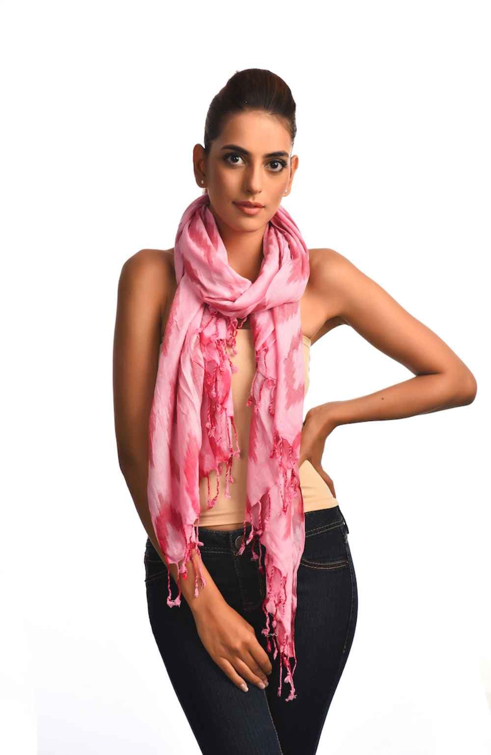 IKAT PRINT HAND WOVEN SCARF