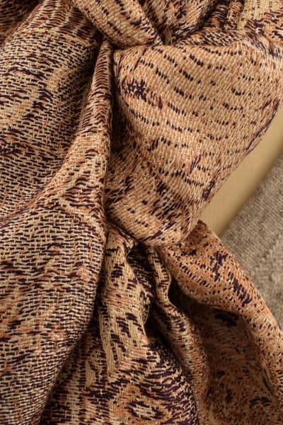 FOHAR GOLD SILVER COLOURED CASHMERE SCARF