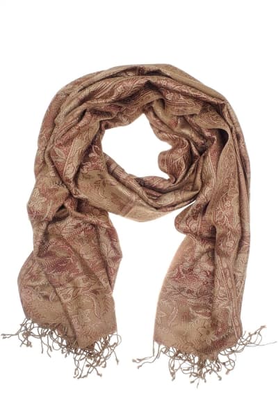 FOHAR GOLD COLOURED CASHMERE SCARF