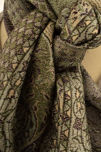 FOHAR GREEN COLOURED CASHMERE SCARF