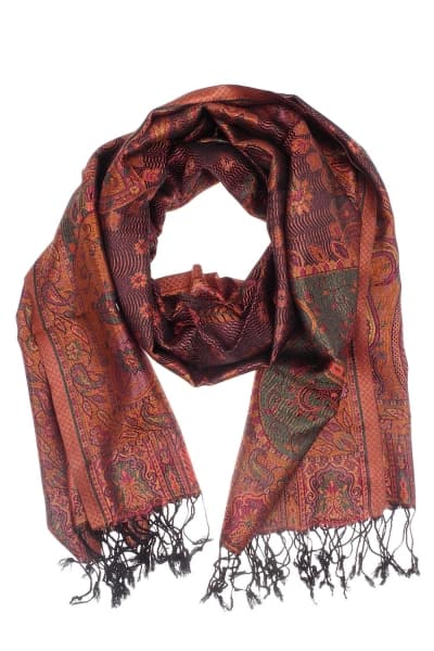 FOHAR MAROON COLOURED CASHMERE SCARF