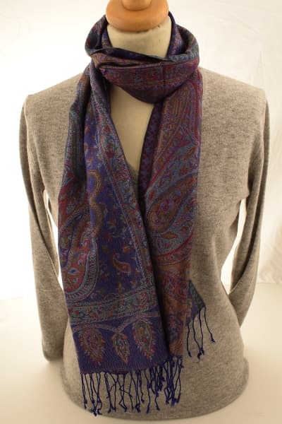 FOHAR PURPLE COLOURED CASHMERE SCARF