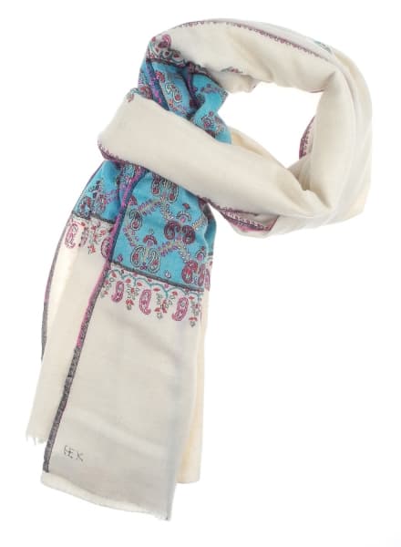 HARDU POWDER COLOURED CASHMERE SCARF