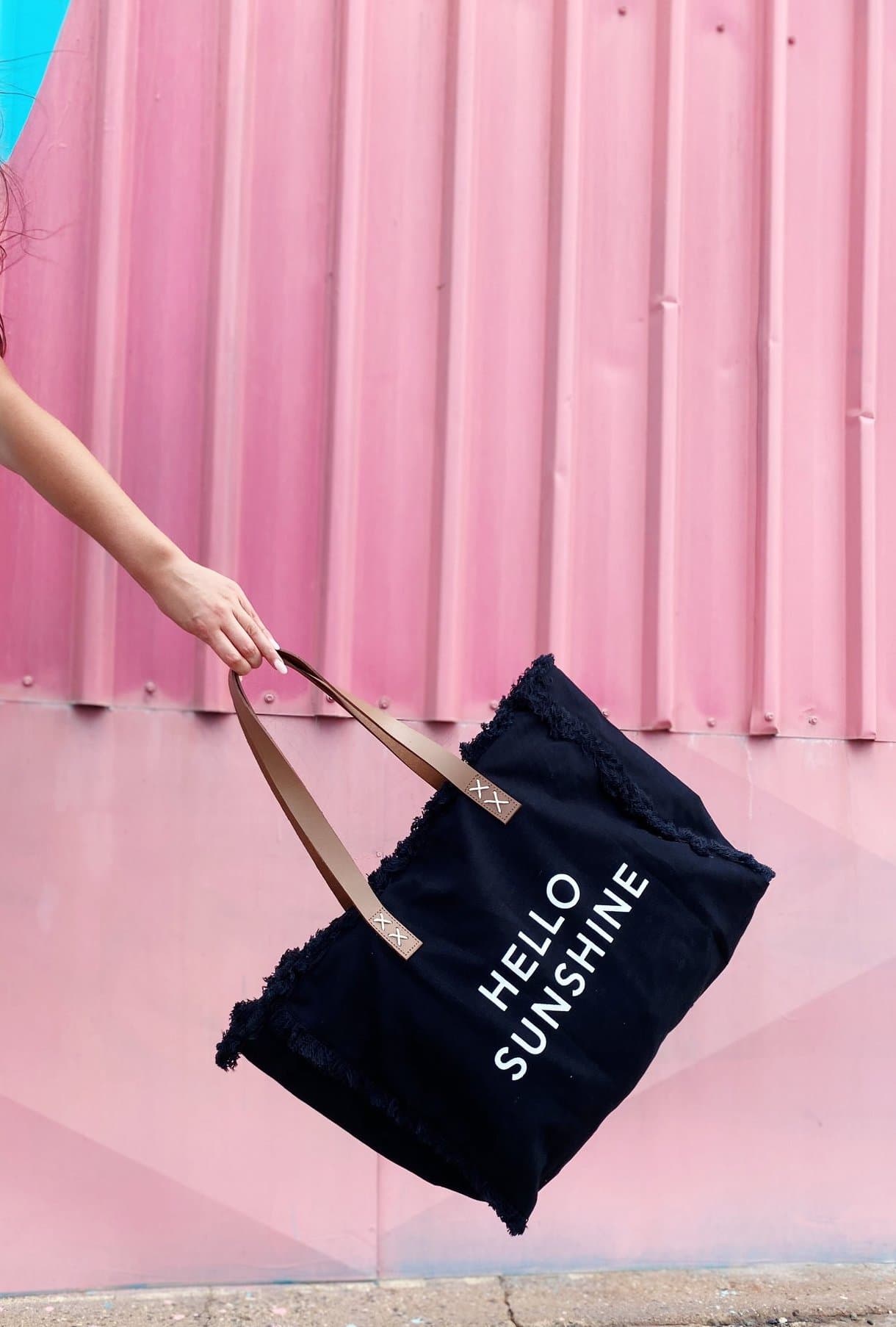 HELLO SUNSHINE PRINT BEACH BAG