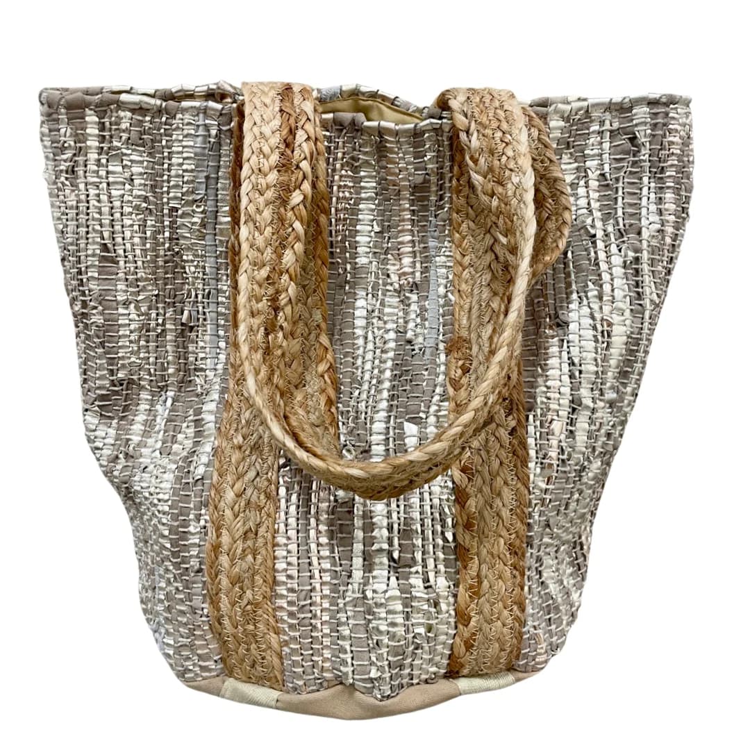 JUTE OVERSIZED BUCKET BAG