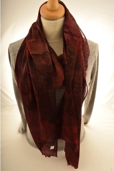 IMOH BRICK COLOURED CASHMERE SCARF
