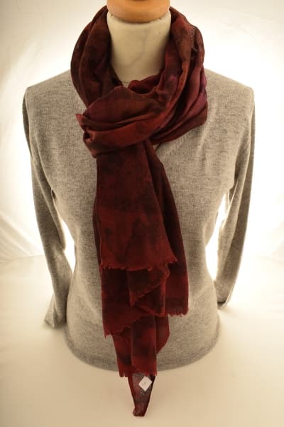 IMOH BRICK COLOURED CASHMERE SCARF