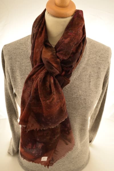 IMOH BROWN COLOURED CASHMERE SCARF