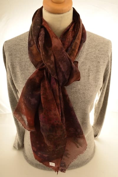 IMOH BROWN COLOURED CASHMERE SCARF