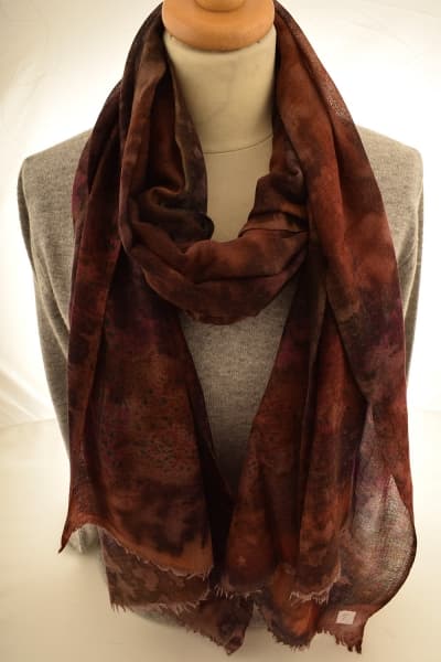IMOH BROWN COLOURED CASHMERE SCARF