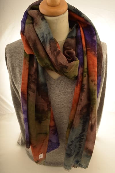 IMOH TIGER COLOURED CASHMERE SCARF