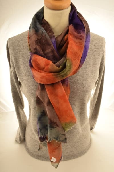 IMOH TIGER COLOURED CASHMERE SCARF