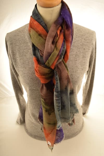 IMOH TIGER COLOURED CASHMERE SCARF