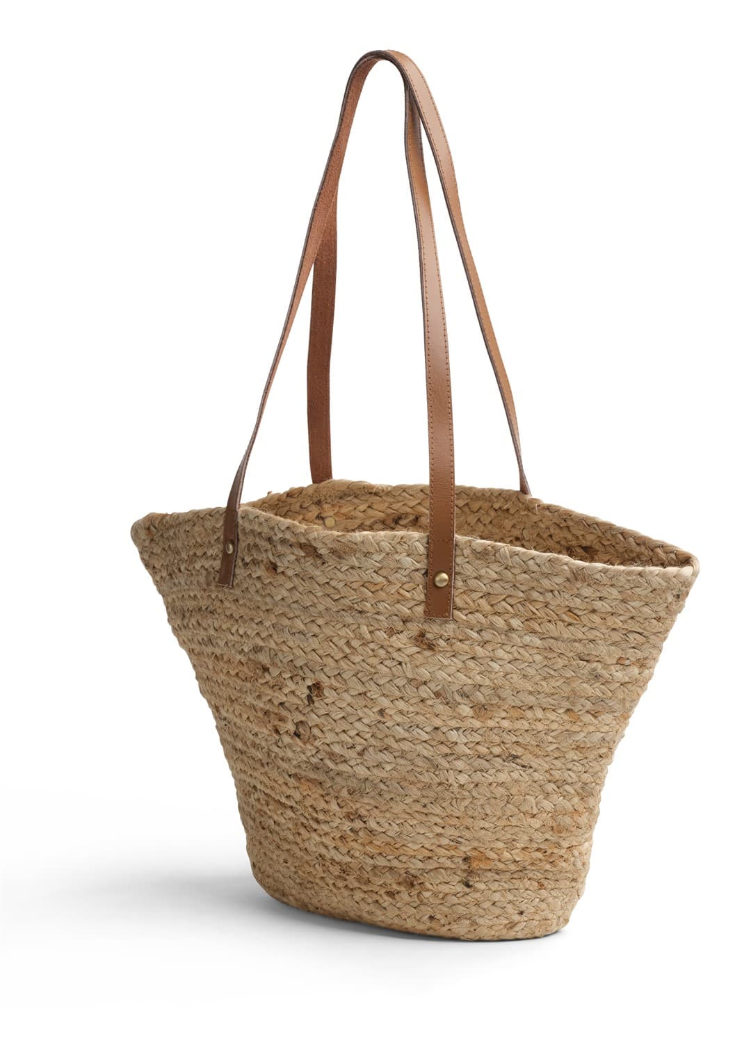 DRAWSTRING WOVEN BASKET BAG