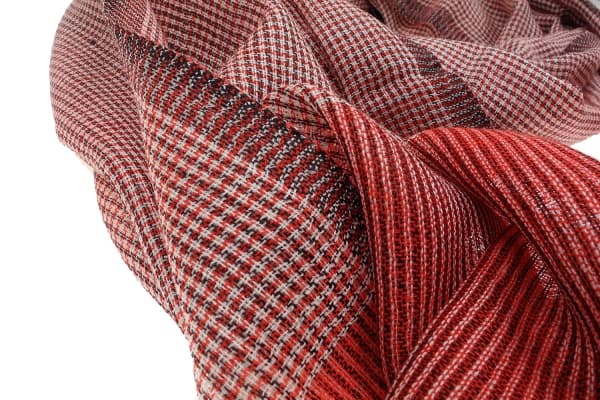 KANJI RED COLOURED CASHMERE SCARF