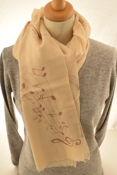 KAWARI OCHER COLOURED CASHMERE SCARF