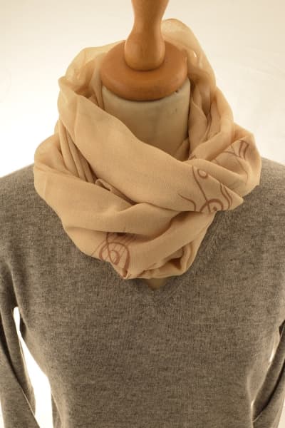 KAWARI OCHER COLOURED CASHMERE SCARF