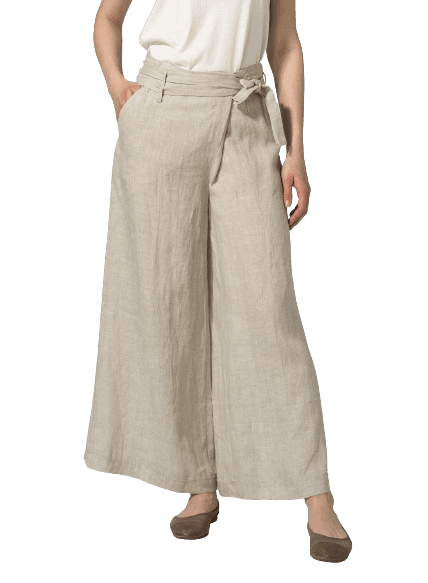 OAT LINEN WIDE LEG EXTRA LONG PANTS