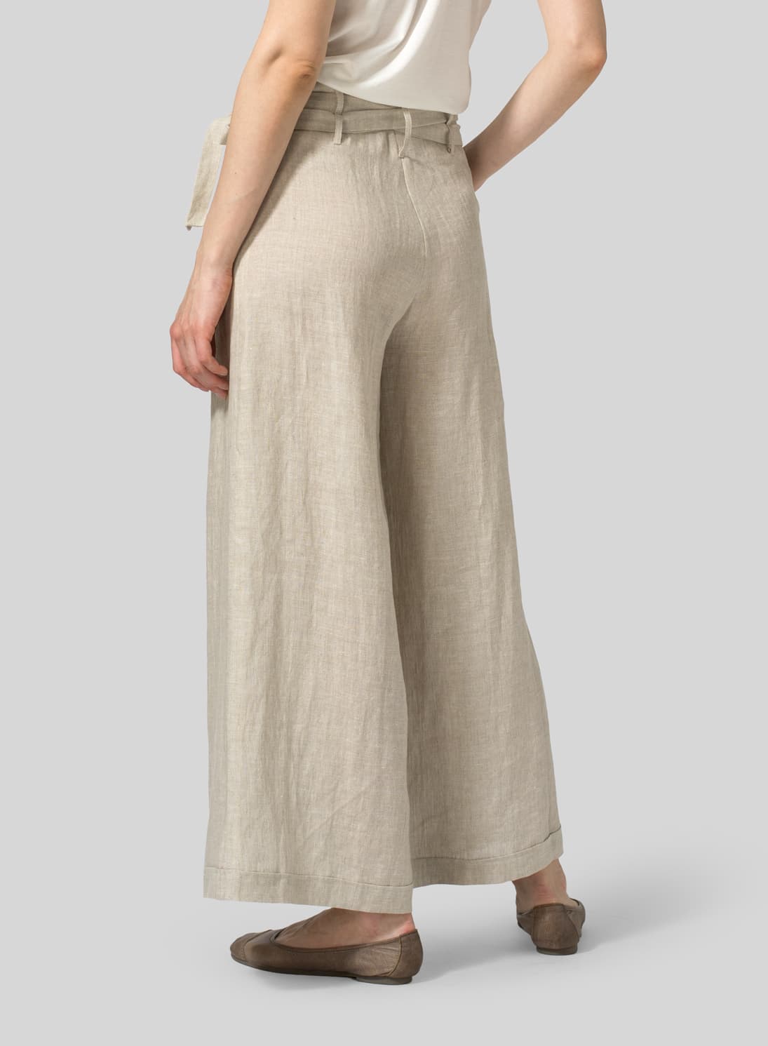 OAT LINEN WIDE LEG EXTRA LONG PANTS