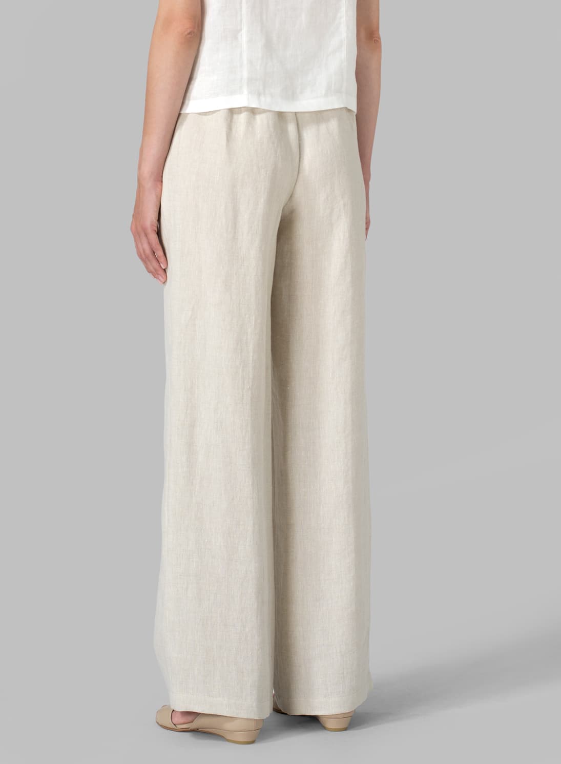 SAND LINEN CASUAL EXTRA LONG PANTS