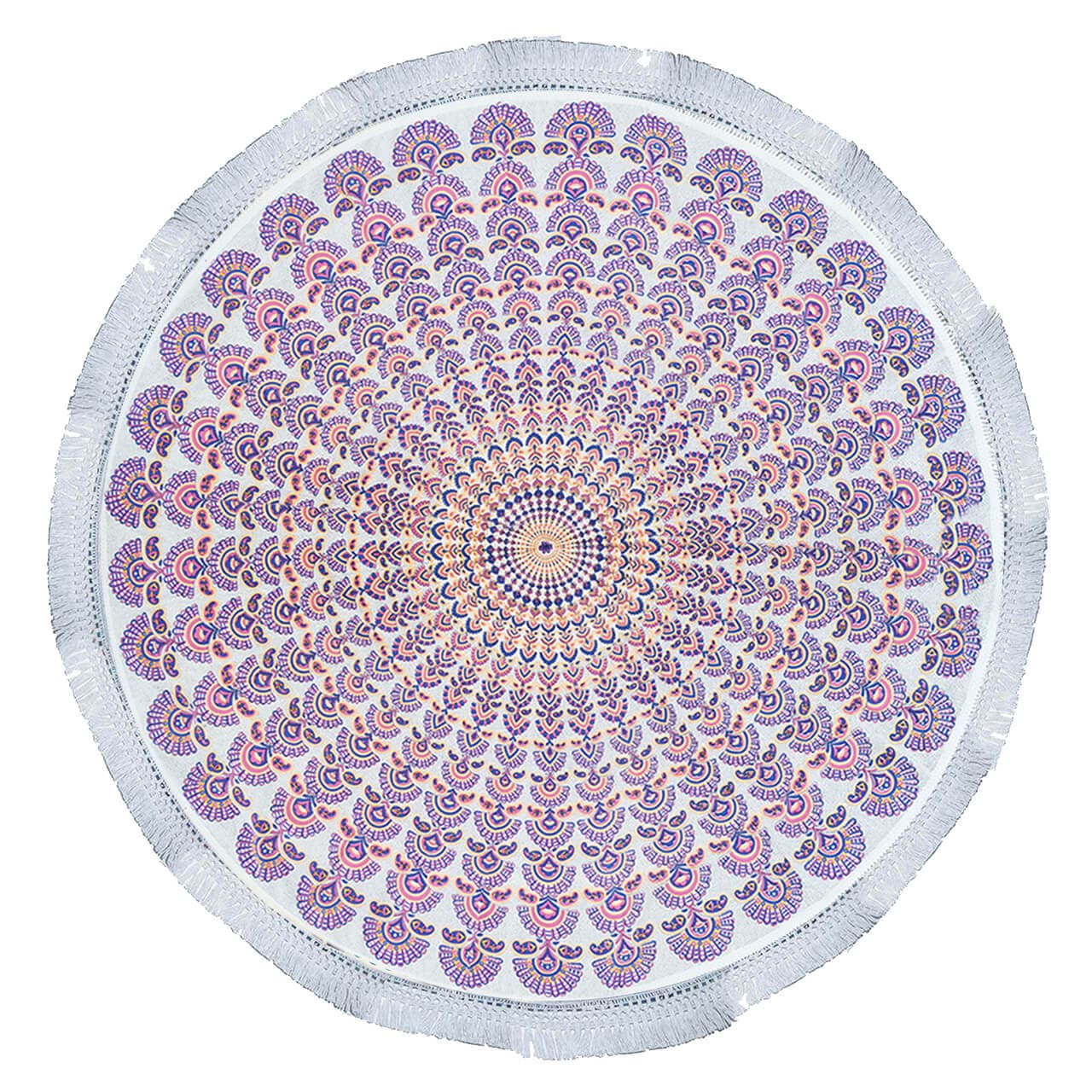 PEACOCK ROUND BEACH BLANKET