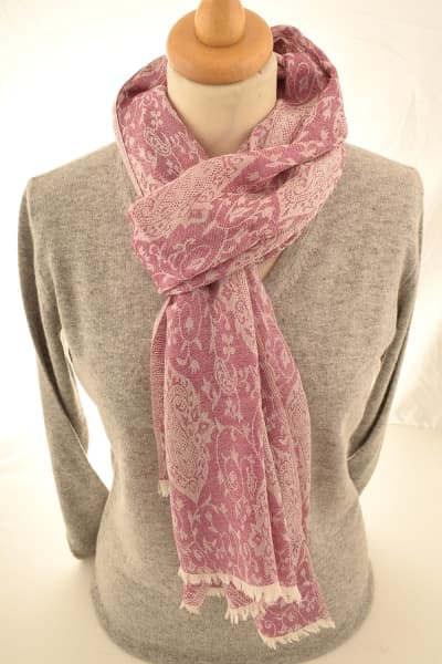 PORA PINK COLOURED CASHMERE SCARF