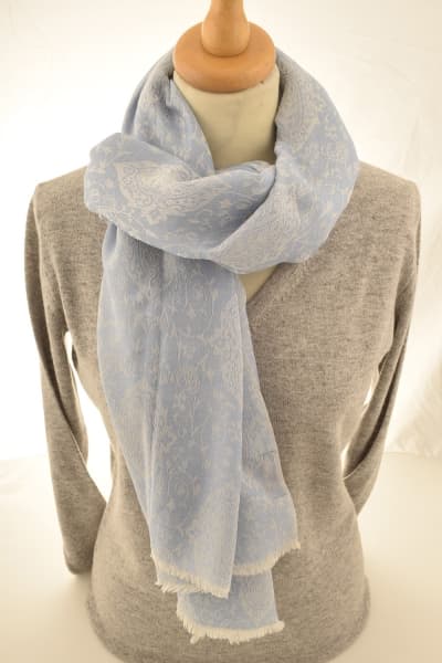 PORA SKY COLOURED CASHMERE SCARF