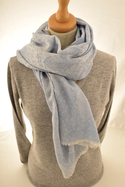 PORA SKY COLOURED CASHMERE SCARF