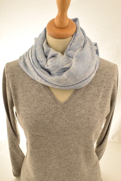 PORA SKY COLOURED CASHMERE SCARF