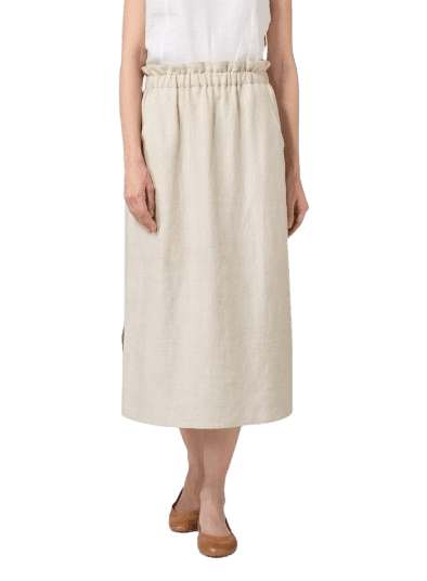 OAT LINEN STRAIGHT LEG SKIRT