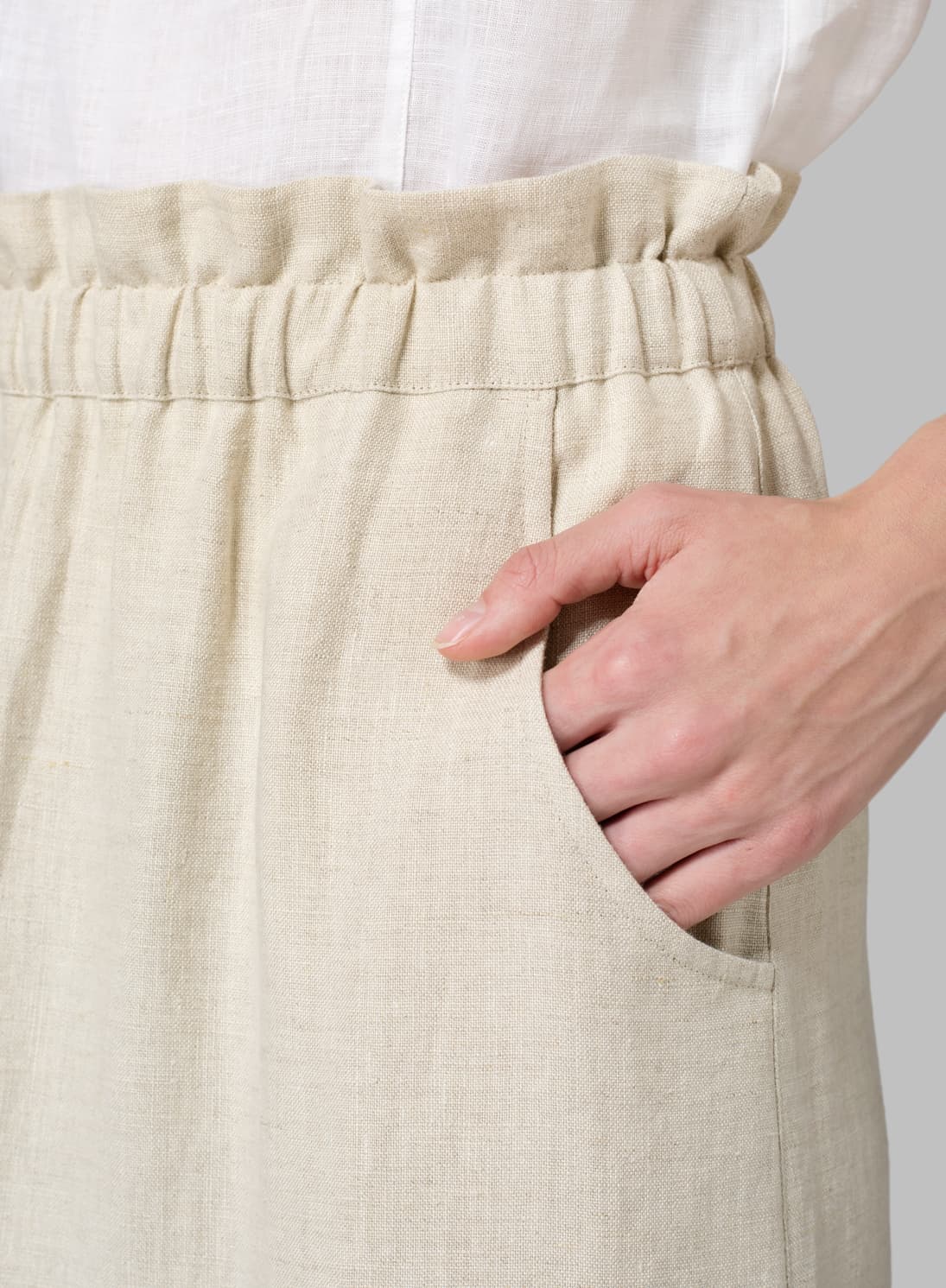 OAT LINEN STRAIGHT LEG SKIRT