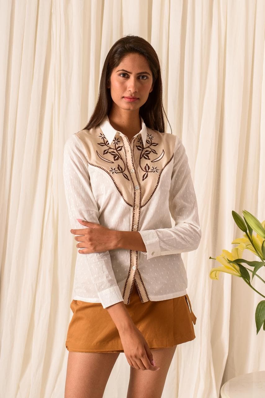 Cotton Embroidered Shirt