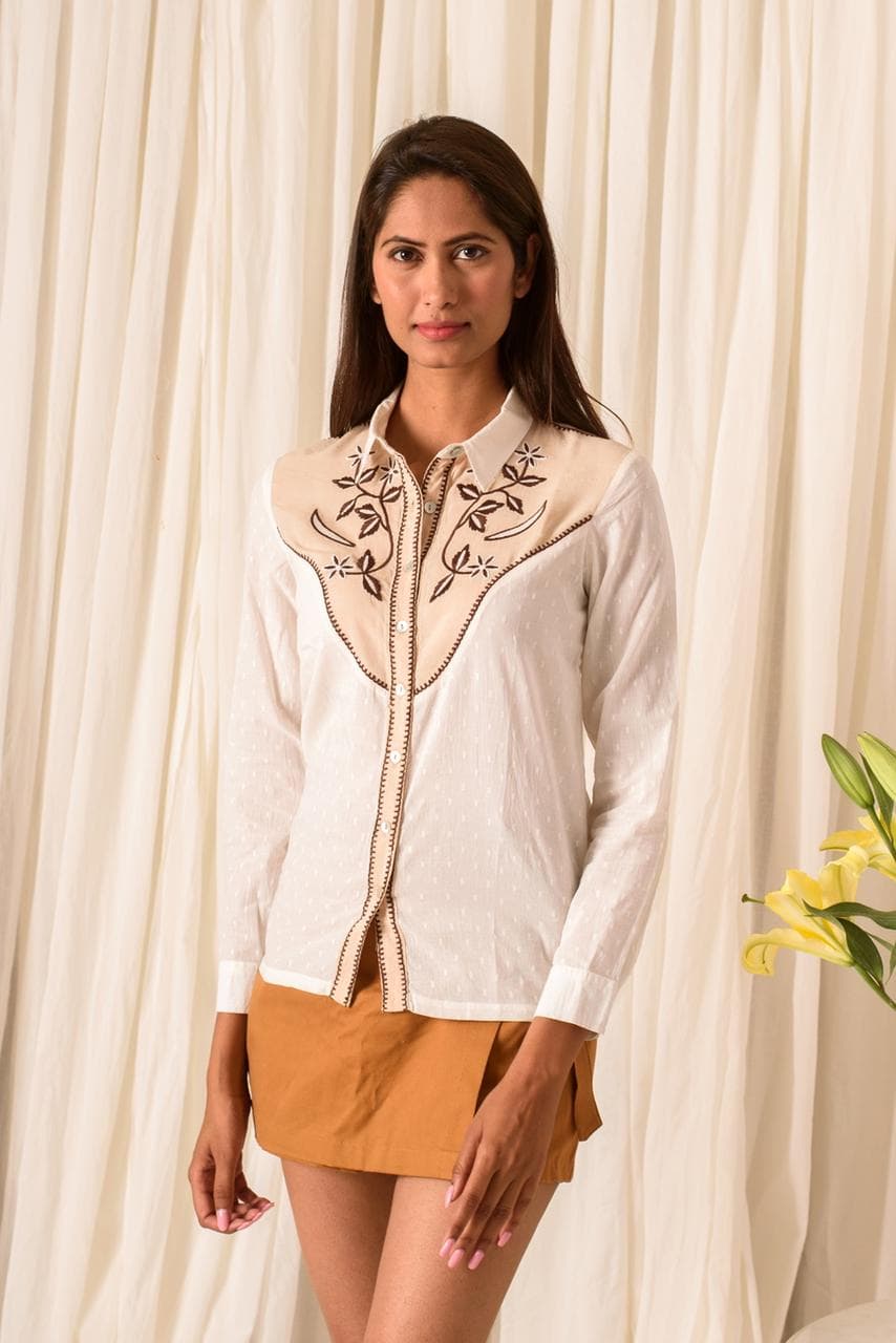 Cotton Embroidered Shirt