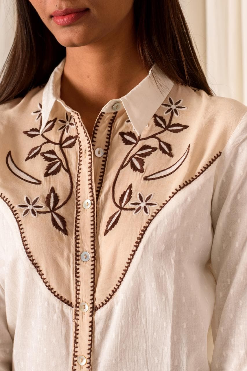 Cotton Embroidered Shirt