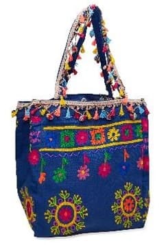 SOMER COTTON TOTE BAG WITH EMBROIDERY