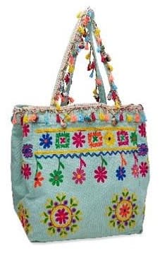 SOMER COTTON TOTE BAG WITH EMBROIDERY