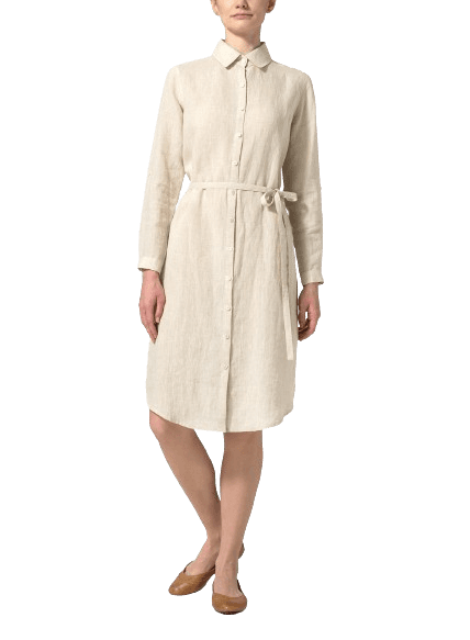 OAT LINEN SHIRT DRESS