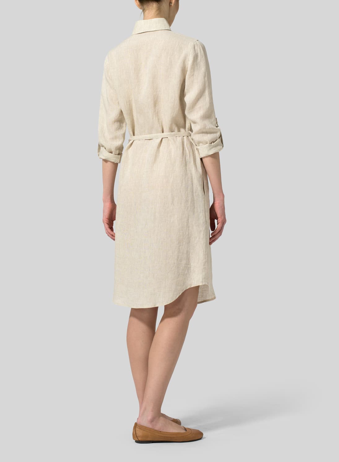 OAT LINEN SHIRT DRESS