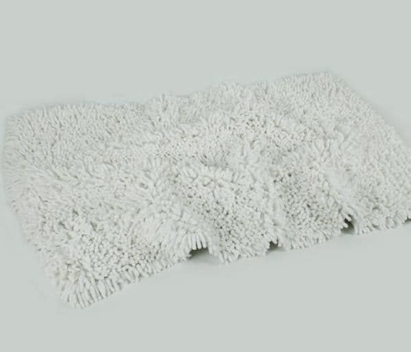 White Chenille Bath Mat 