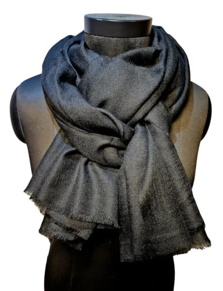 Large black cashmere shawl