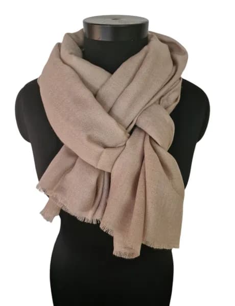 Large natural colored cashmere shawl