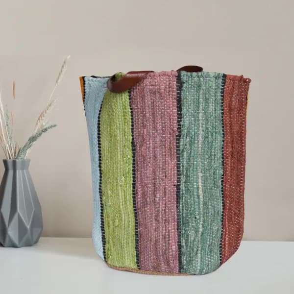 Cotton and Jute Stripe Bag