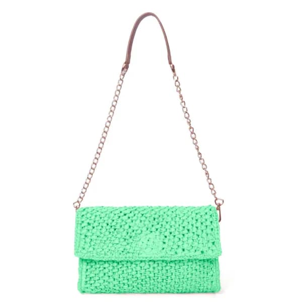 Spearmint Green Scarlet Raffia Carry: The Ultimate 2-in-1 Wallet and Clutch Solid