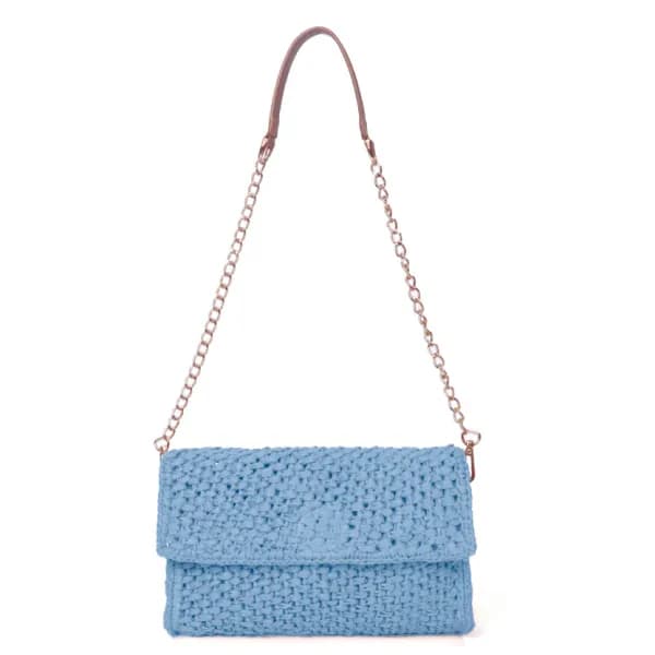 Sapphire Blue Scarlet Raffia Carry: The Ultimate 2-in-1 Wallet and Clutch Solid