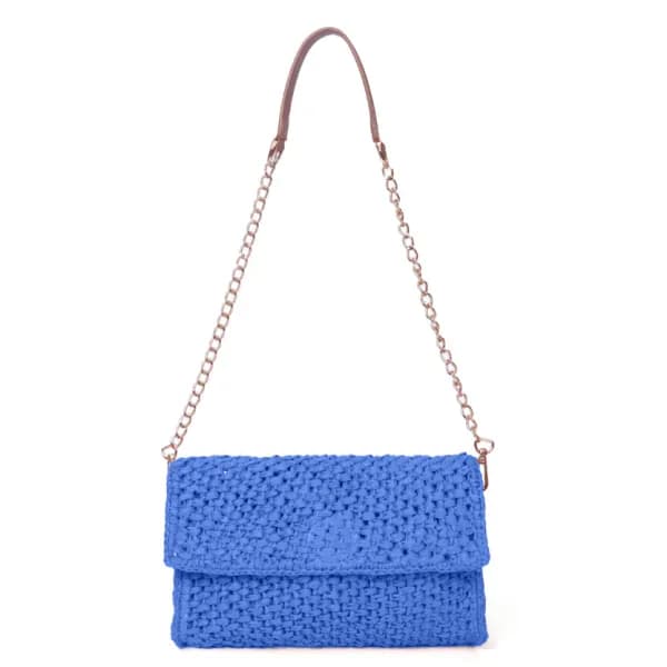 Midnight Indigo Scarlet Raffia Carry: The Ultimate 2-in-1 Wallet and Clutch Solid