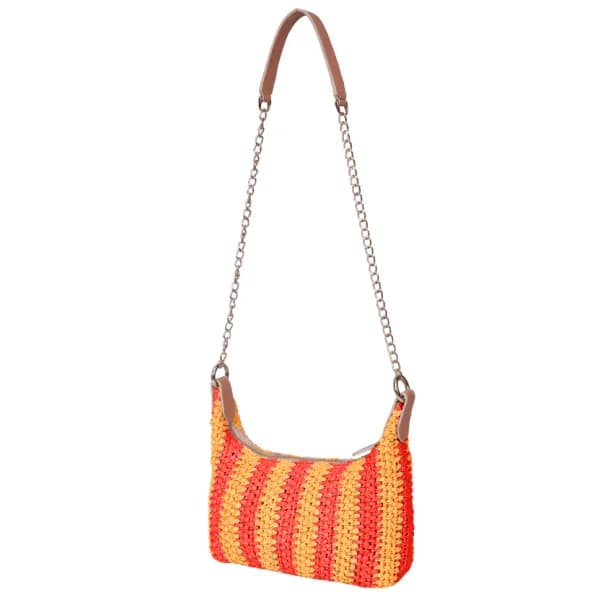 Raffia Stripes Chic Crossbody