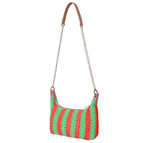 Raffia Stripes Chic Crossbody